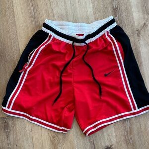 Nike Red and White Dri-FIT Shorts